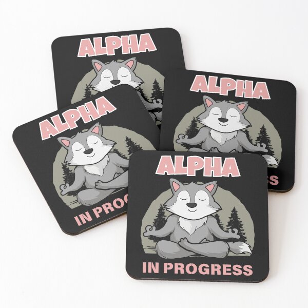 Item preview, Humor Cute Alpha in Progress Meditate Wolf  Viral Trend Meme designed and sold by MorningTeeNmore.