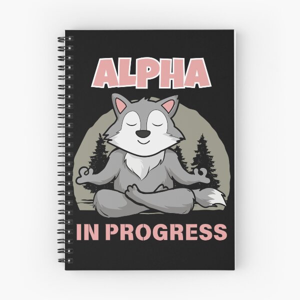 Item preview, Humor Cute Alpha in Progress Meditate Wolf Viral Trend Meme designed and sold by MorningTeeNmore.