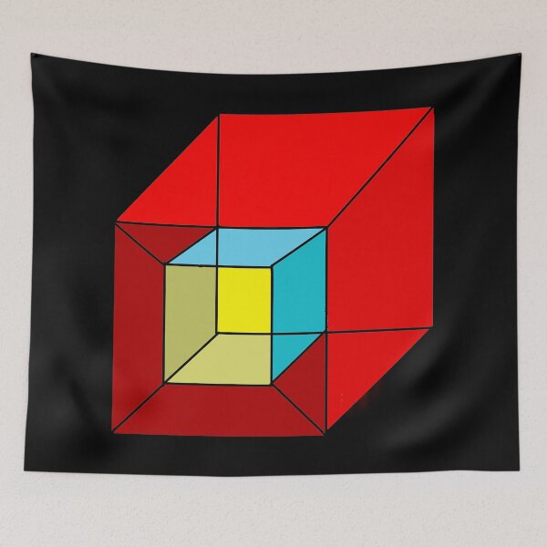 Item preview, Tesseract colored- optical illusion designed and sold by RedLeafPine.
