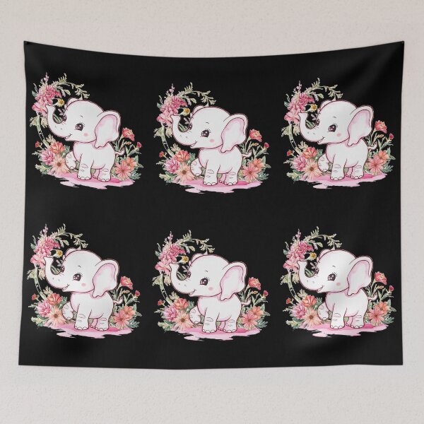 Item preview, Cute Elephant. Little elephant, colorful elephant, elephant drawing designed and sold by ElephantVibes.