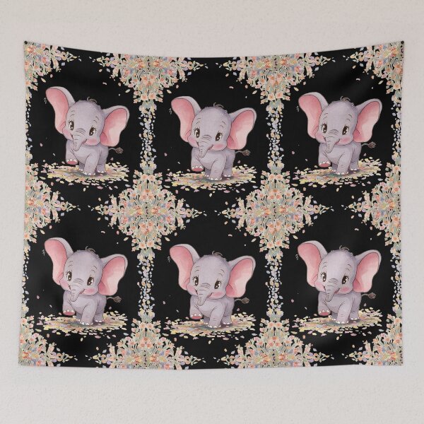 Item preview, Cute Elephant. Little elephant, colorful elephant, elephant drawing designed and sold by ElephantVibes.