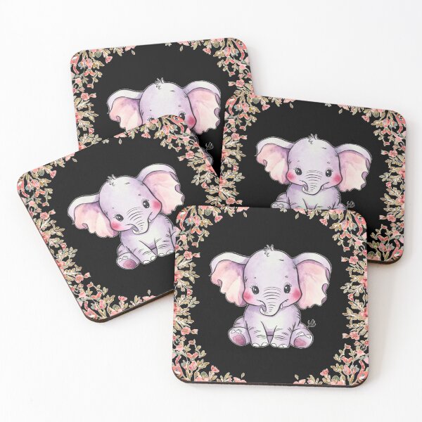 Item preview, Cute Elephant. Little elephant, colorful elephant, elephant drawing designed and sold by ElephantVibes.