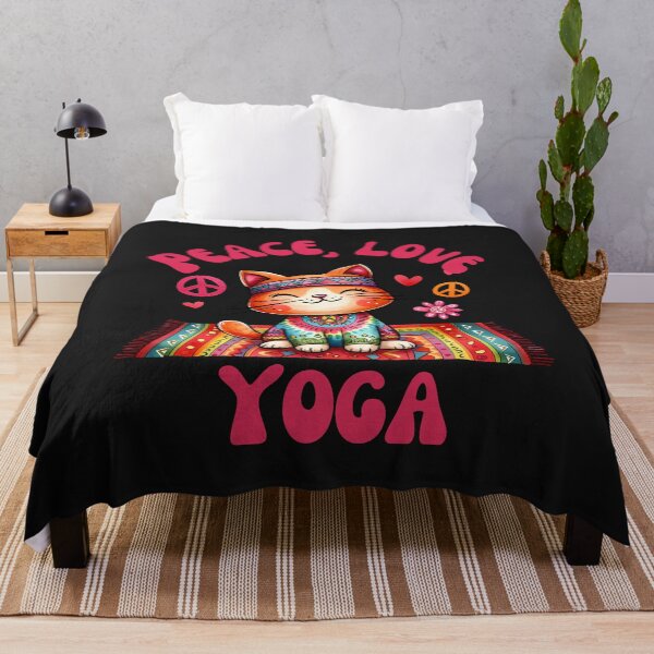 Item preview, Hippie Cat Peace Love and Yoga designed and sold by AlienOccupation.