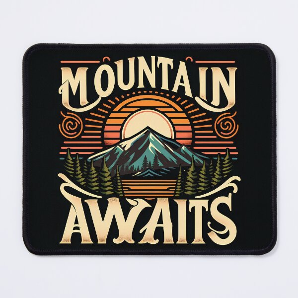 Item preview, Mountain Awaits, typography designed and sold by maxmaj.