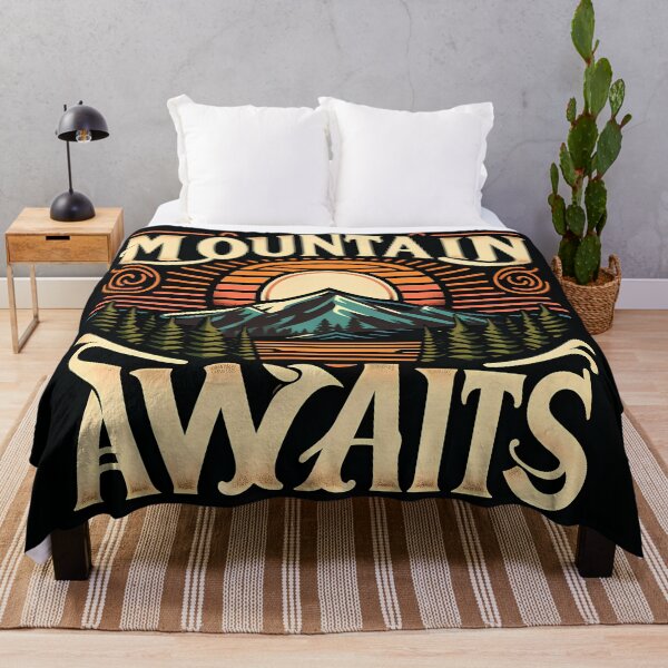 Item preview, Mountain Awaits, typography designed and sold by maxmaj.