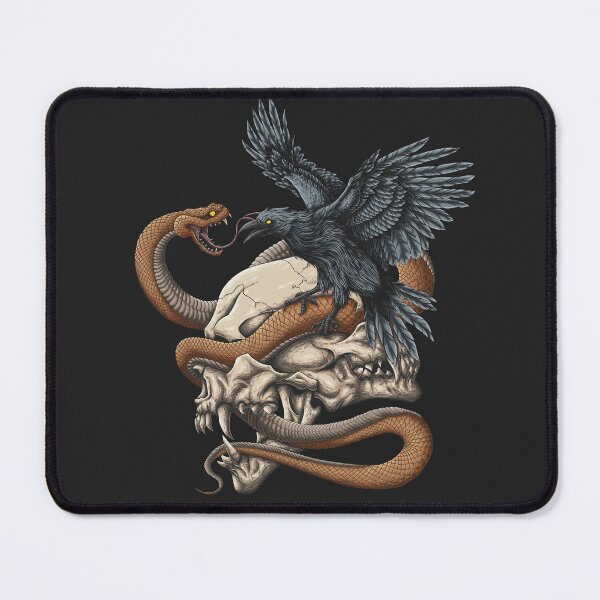 Item preview, crows and snakes fight over skulls designed and sold by SanXaloonk.