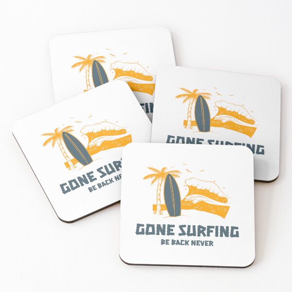 Item preview, Gone Surfing Be Back Never Funny Surfing designed and sold by freestatetees.