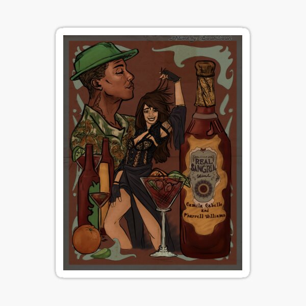 Vista previa del artículo con la obra «Vino de Sangria - Camila C abello Pharrell», diseñado y vendido por SarabiSarah.