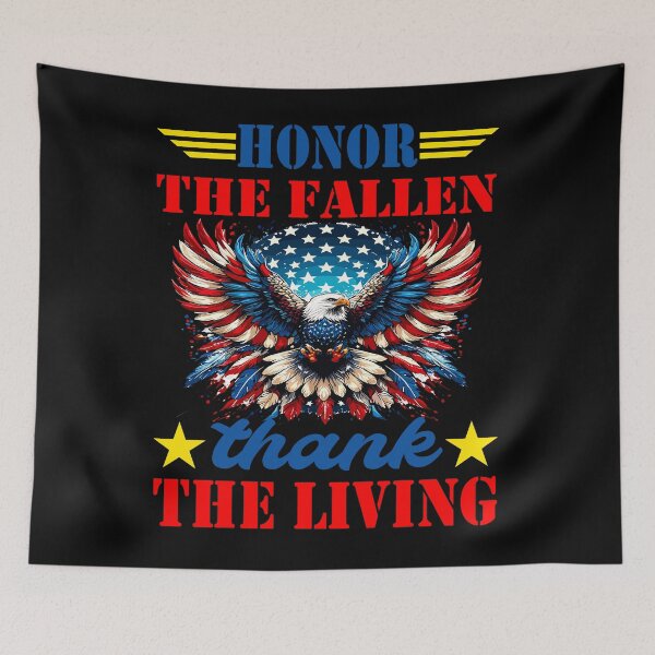 Item preview, Honor The Fallen Thank The Living Memorial Day Patriotic designed and sold by BOUCHERIT amine.