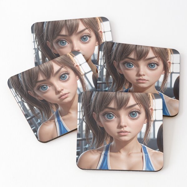 Item preview, Cute Sporty Anime Girl In The Gym designed and sold by TheArtOfPat.
