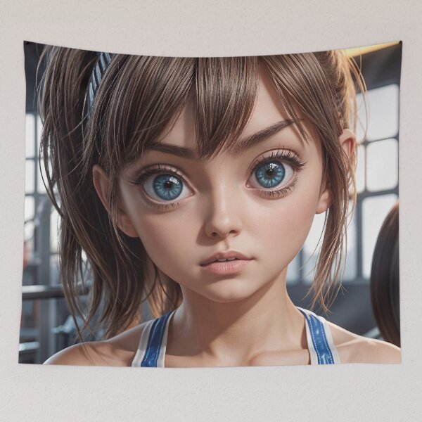 Item preview, Cute Sporty Anime Girl In The Gym designed and sold by TheArtOfPat.