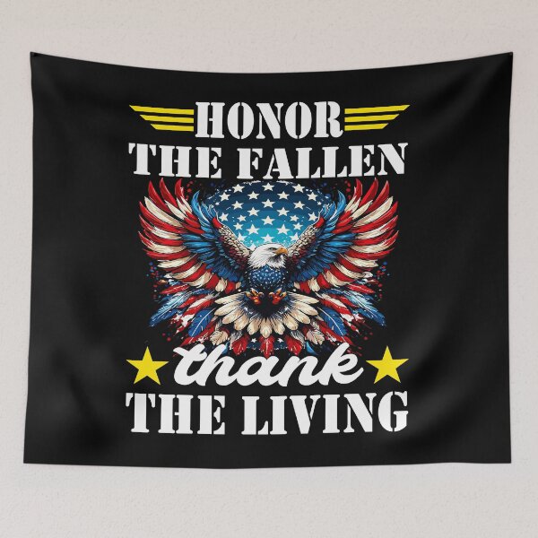 Item preview, Honor The Fallen Thank The Living Memorial Day Patriotic designed and sold by BOUCHERIT amine.