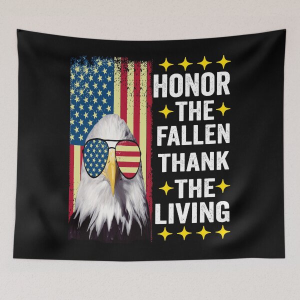 Item preview, Honor The Fallen Thank The Living Memorial Day Patriotic designed and sold by BOUCHERIT amine.