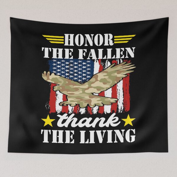 Item preview, Honor The Fallen Thank The Living Memorial Day Patriotic designed and sold by BOUCHERIT amine.