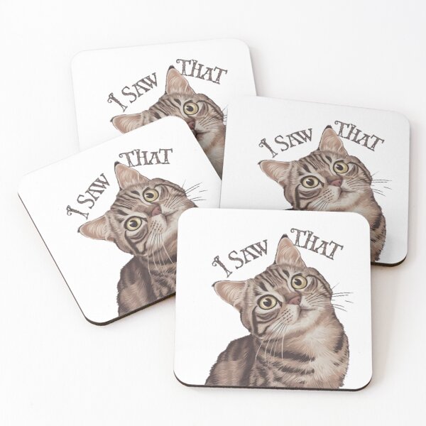 Item preview, "I SAW THAT" Meme Sneaky Cat - Curious happy animals Design #2 designed and sold by Your Inner Axis.