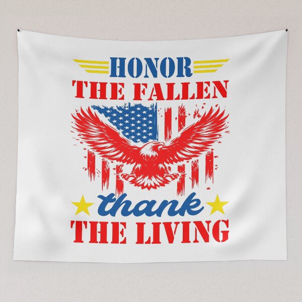 Item preview, Honor The Fallen Thank The Living Memorial Day Patriotic designed and sold by BOUCHERIT amine.