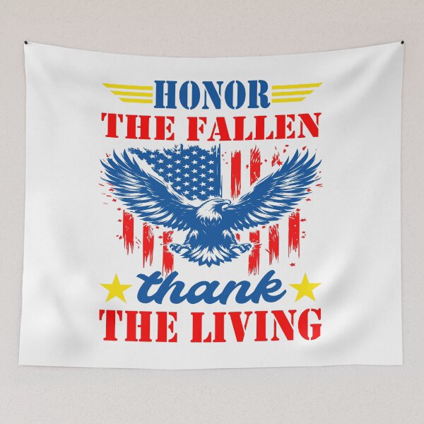 Item preview, Honor The Fallen Thank The Living Memorial Day Patriotic designed and sold by BOUCHERIT amine.