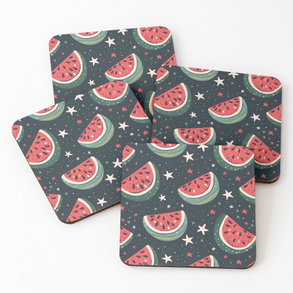 Item preview, Black Retro Fresh Watermelon Pattern designed and sold by palaco210.