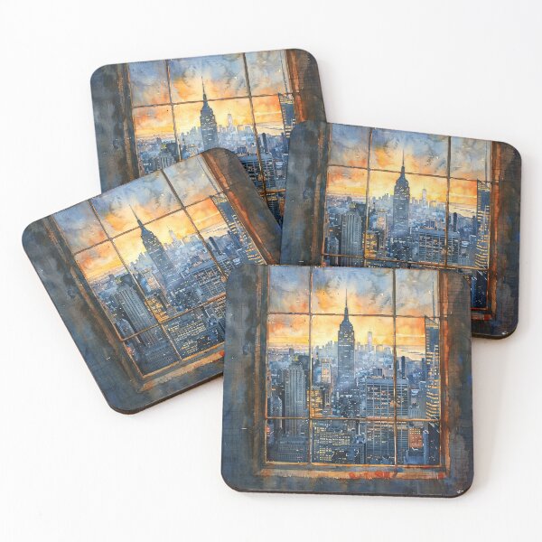 Item preview, DAWN’S GAZE OVER MANHATTAN designed and sold by ArtbyRolleen.