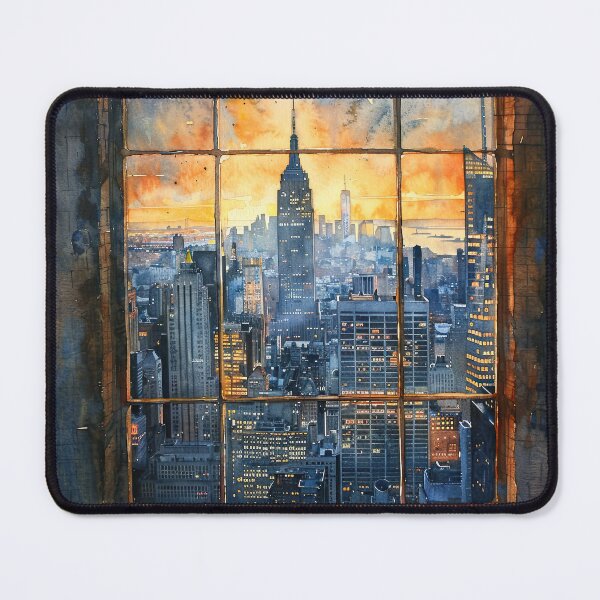 Item preview, DAWN’S GAZE OVER MANHATTAN designed and sold by ArtbyRolleen.