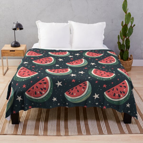 Item preview, Black Retro Fresh Watermelon Pattern designed and sold by palaco210.