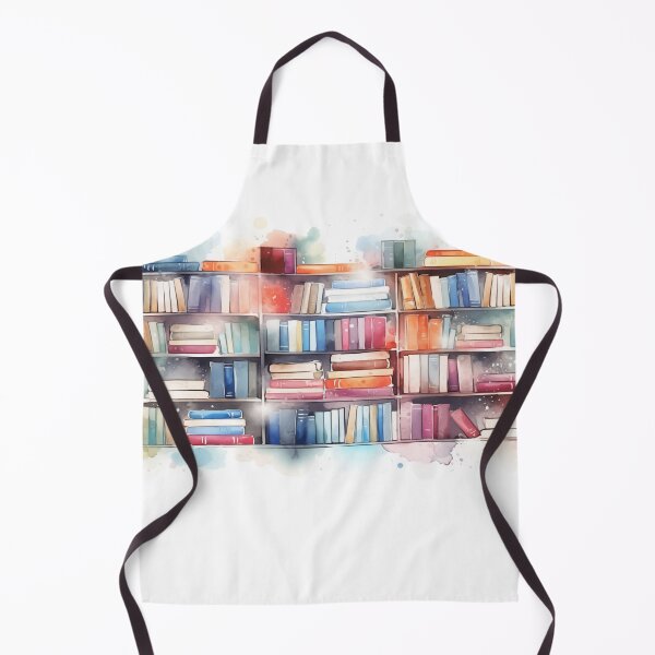 Item preview, Colourful Bookcase full of books watercolour illustratrion designed and sold by Roxane Bay.