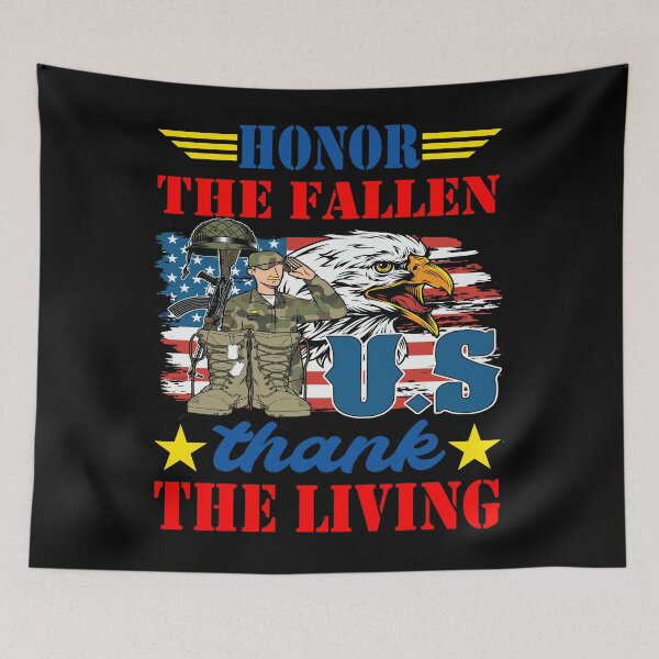 Item preview, Honor The Fallen Thank The Living Memorial Day Patriotic designed and sold by BOUCHERIT amine.