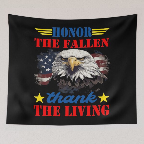 Item preview, Honor The Fallen Thank The Living Memorial Day Patriotic designed and sold by BOUCHERIT amine.
