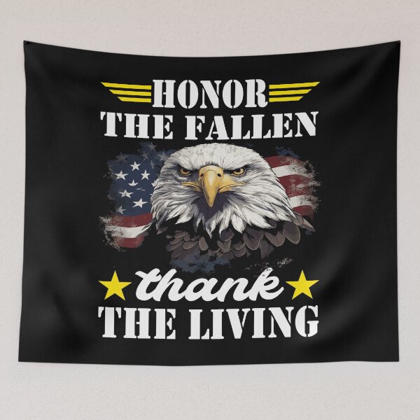 Item preview, Honor The Fallen Thank The Living Memorial Day Patriotic designed and sold by BOUCHERIT amine.
