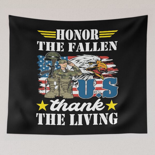 Item preview, Honor The Fallen Thank The Living Memorial Day Patriotic designed and sold by BOUCHERIT amine.