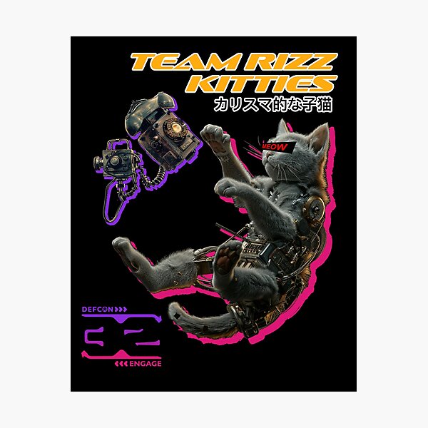 Team Rizz KItties DEF CON 32 SocialCyborg Kitty Photographic Print
