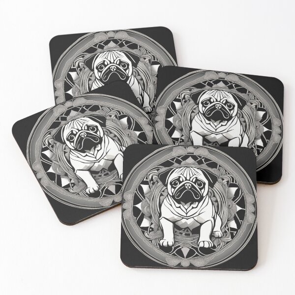 Item preview, Mandala pug designed and sold by BloodSweatNTers.