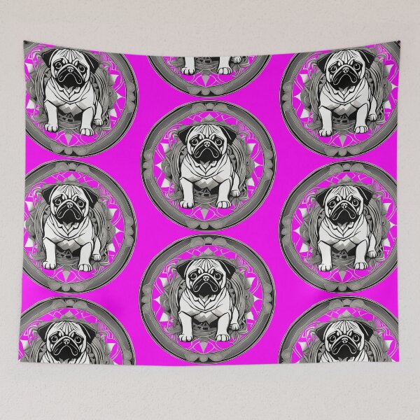 Item preview, Mandala pug designed and sold by BloodSweatNTers.
