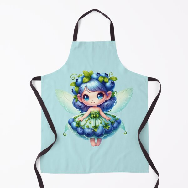 Item preview, Cute fairy with butterfly wings blueberries bilberries fruits elf girl designed and sold by Annika Shurafa.