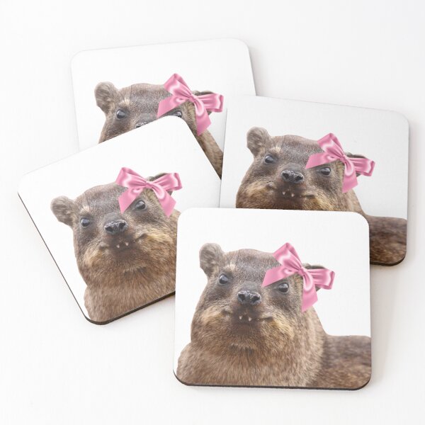 Item preview, Cute rock hyrax wearing bow  designed and sold by SillyLittleSnek.