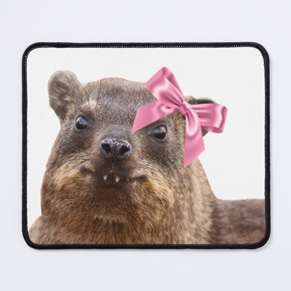 Item preview, Cute rock hyrax wearing bow  designed and sold by SillyLittleSnek.