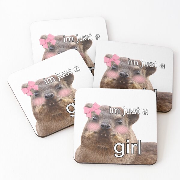 Item preview, im just a girl hyrax  designed and sold by SillyLittleSnek.