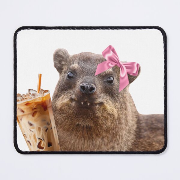 Item preview, Hyrax with iced coffee  designed and sold by SillyLittleSnek.