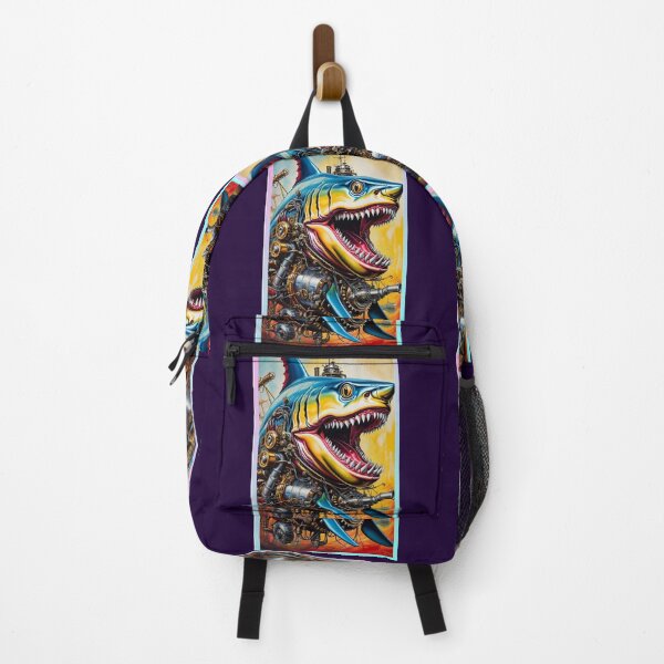 Item preview, Colorjaws exotic shark, chronicle futuristic surreal fictional art depths designed and sold by luiddesigns.