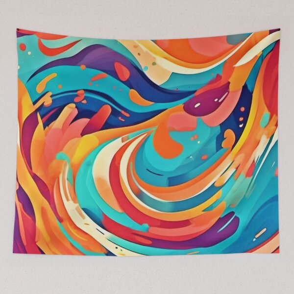 Item preview, Vibrant Abstract Cartoonish Dreamscape designed and sold by Health And Fitness Posts e-Store.
