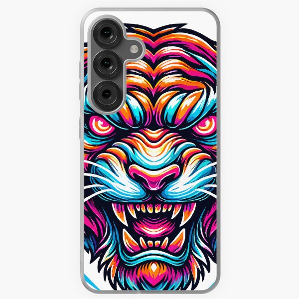 Item preview, Terrifying Neon Angry Tiger Graffiti Art Design designed and sold by ArtfulHunter.