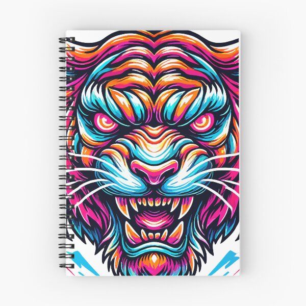 Item preview, Terrifying Neon Angry Tiger Graffiti Art Design designed and sold by ArtfulHunter.