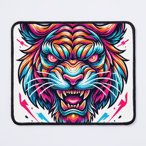 Item preview, Terrifying Neon Angry Tiger Graffiti Art Design designed and sold by ArtfulHunter.