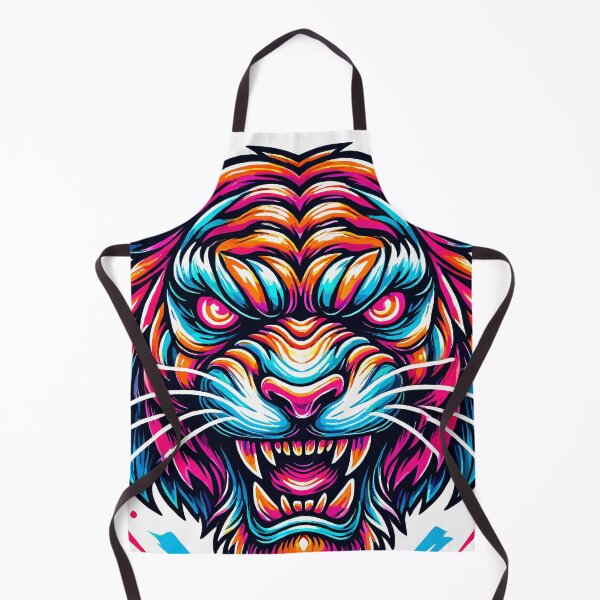 Item preview, Terrifying Neon Angry Tiger Graffiti Art Design designed and sold by ArtfulHunter.