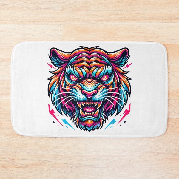 Item preview, Terrifying Neon Angry Tiger Graffiti Art Design designed and sold by ArtfulHunter.