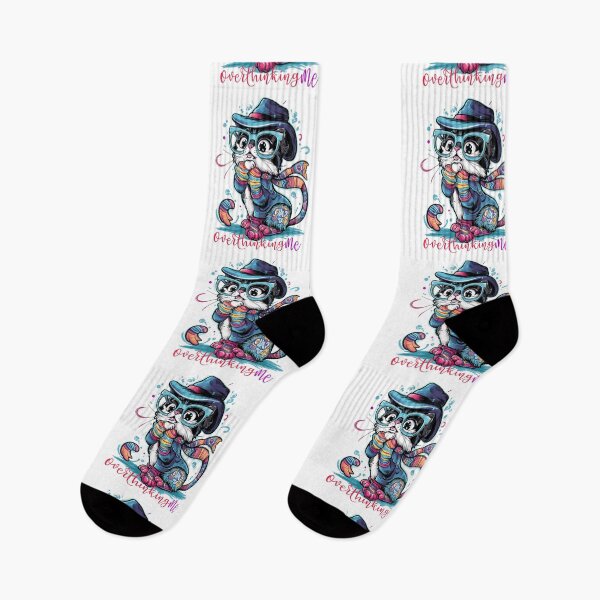 Item preview, Overthinking Me: Cute Fashionable Cat Design designed and sold by asprse.