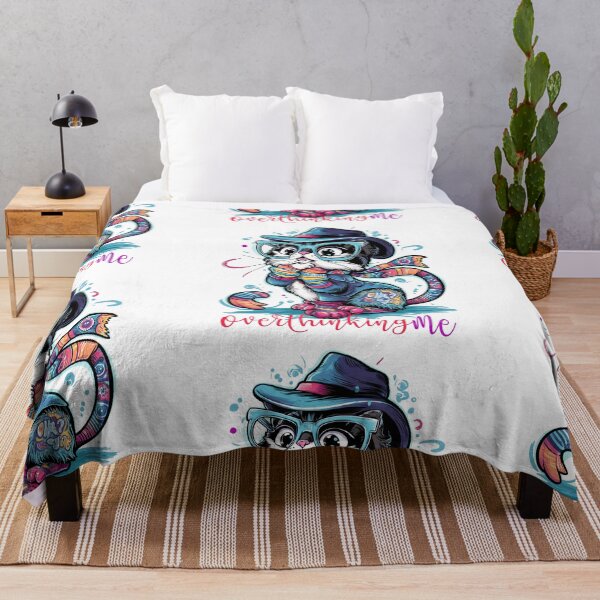 Item preview, Overthinking Me: Cute Fashionable Cat Design designed and sold by asprse.