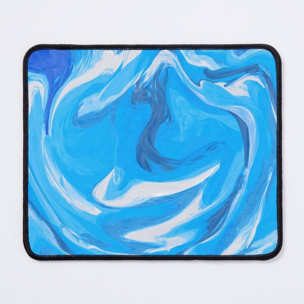 Item preview, Modern abstract trendy marble blue teal liquid swirl designed and sold by Quacktails.