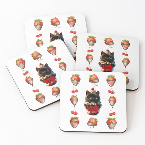 Item preview, Black Cat Strawberry  designed and sold by CuteseeWootsee.