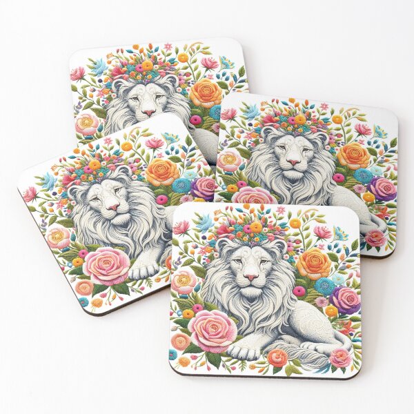 Item preview, lion embroidery designed and sold by aliraweb.